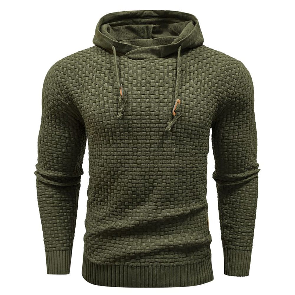 SWEAT À CAPUCHE CLASSIQUE EN LAINE POUR HOMME