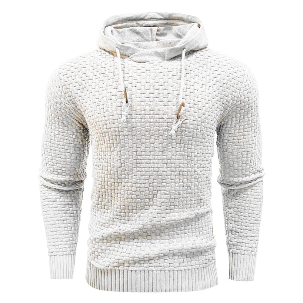 SWEAT À CAPUCHE CLASSIQUE EN LAINE POUR HOMME