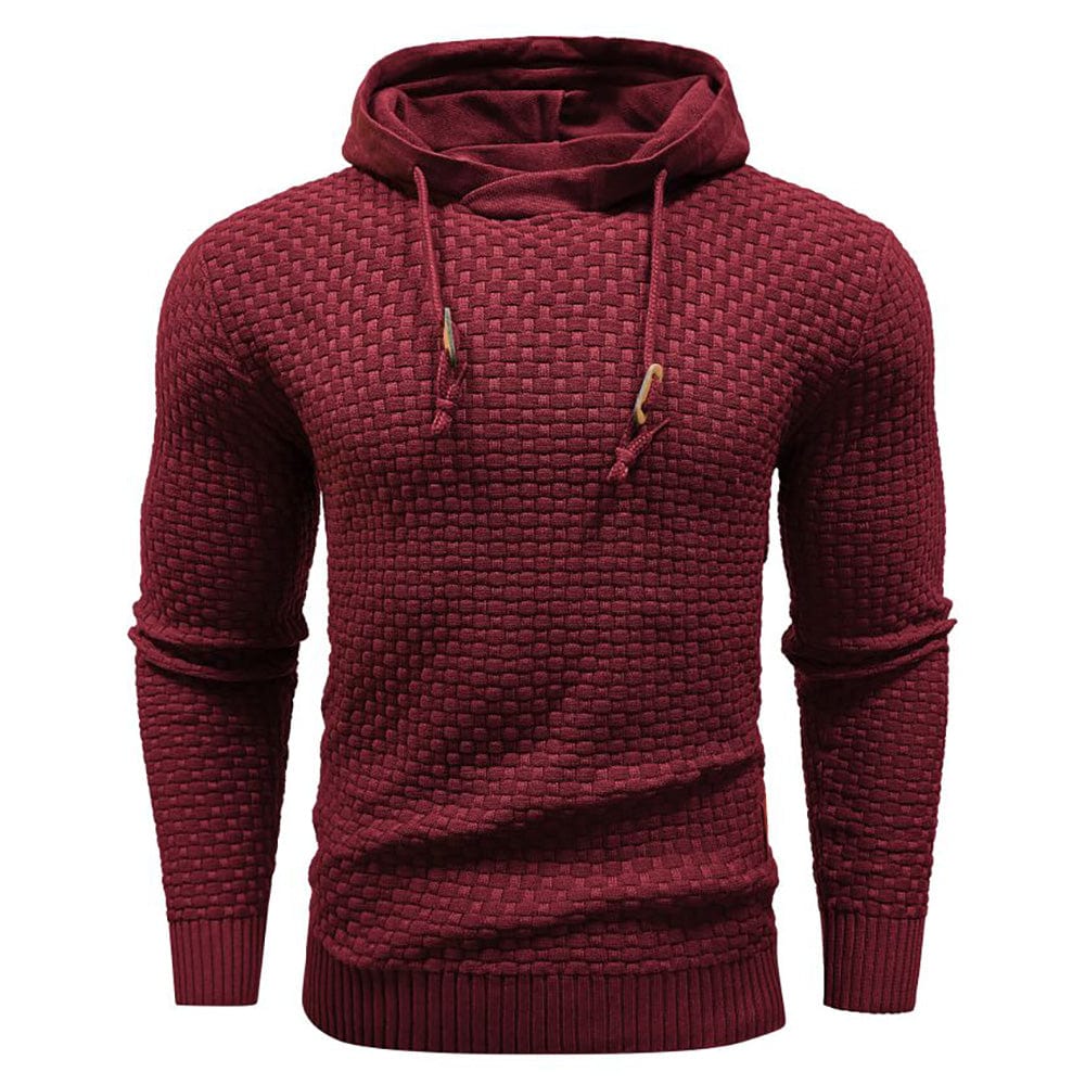 SWEAT À CAPUCHE CLASSIQUE EN LAINE POUR HOMME