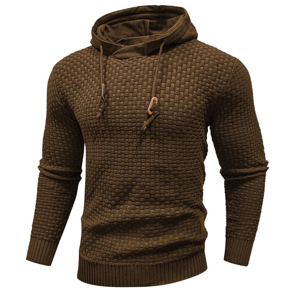 SWEAT À CAPUCHE CLASSIQUE EN LAINE POUR HOMME
