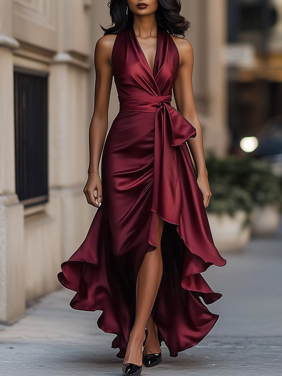 Amelya - Robe Maxi Wrap de Soirée