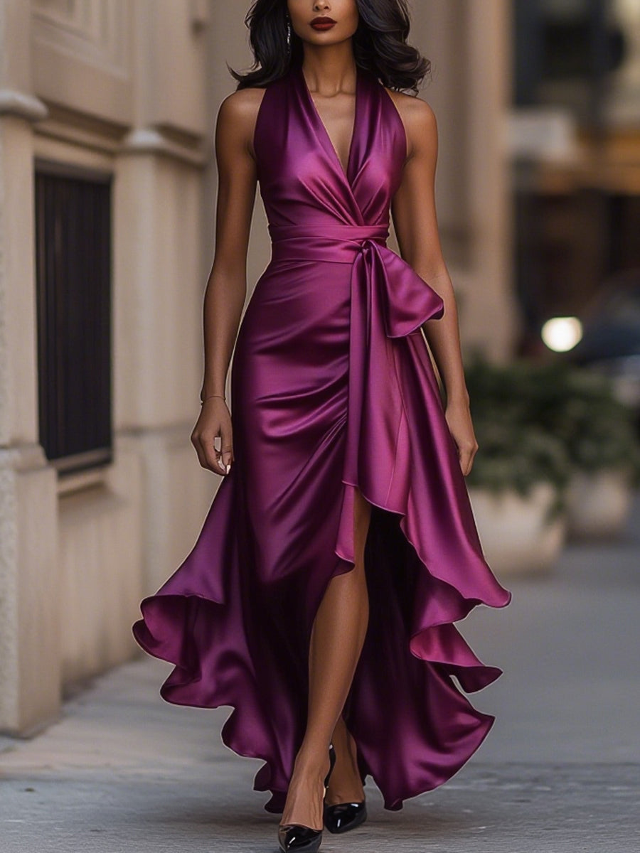 Amelya - Robe Maxi Wrap de Soirée