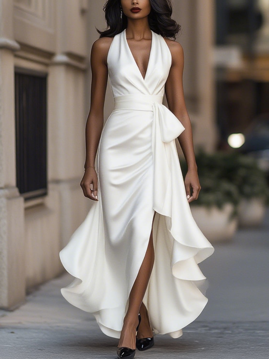 Amelya - Robe Maxi Wrap de Soirée