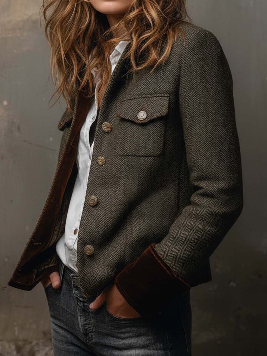 Geneviève | Blazer à motif chevron