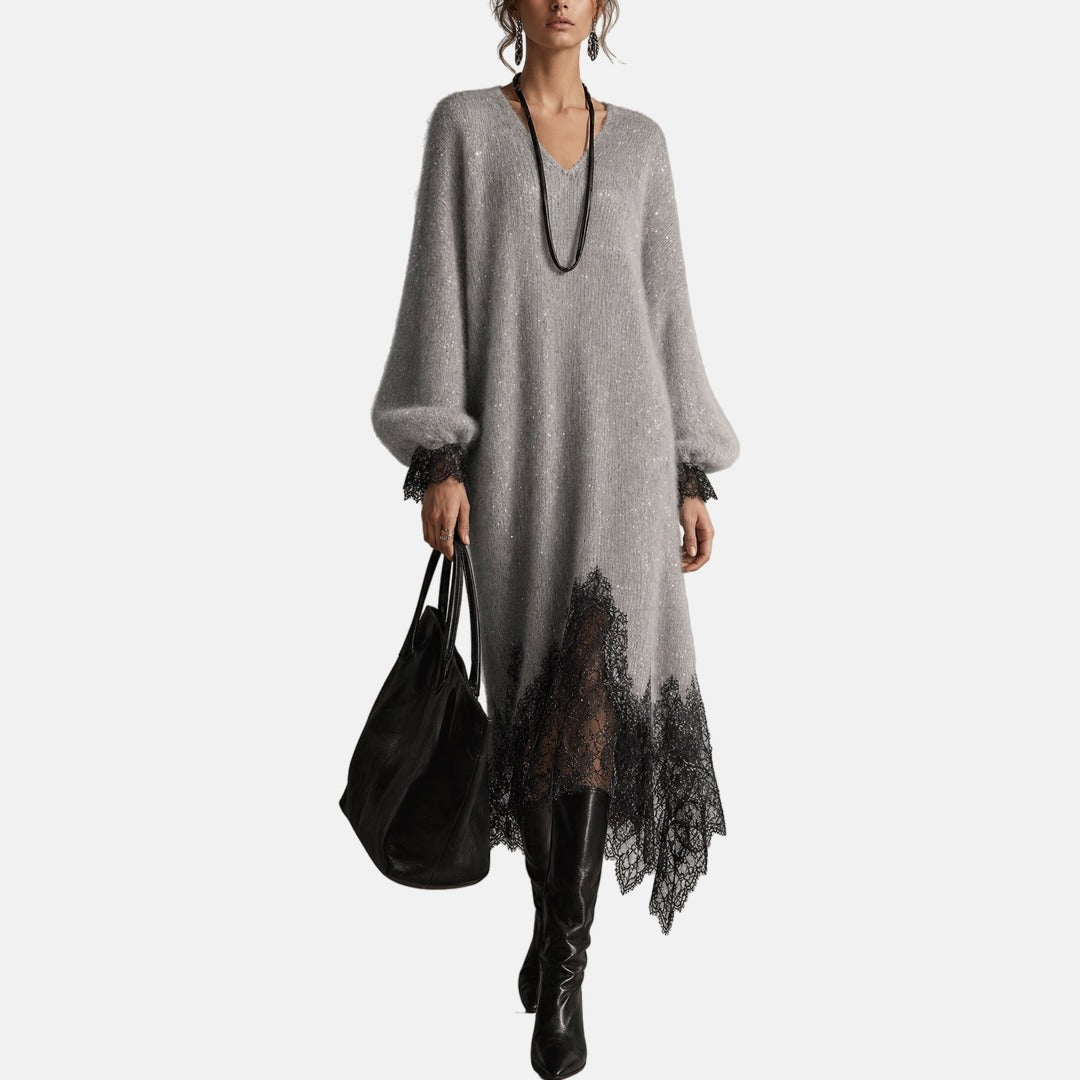 Mireille | Robe en maille pailletée