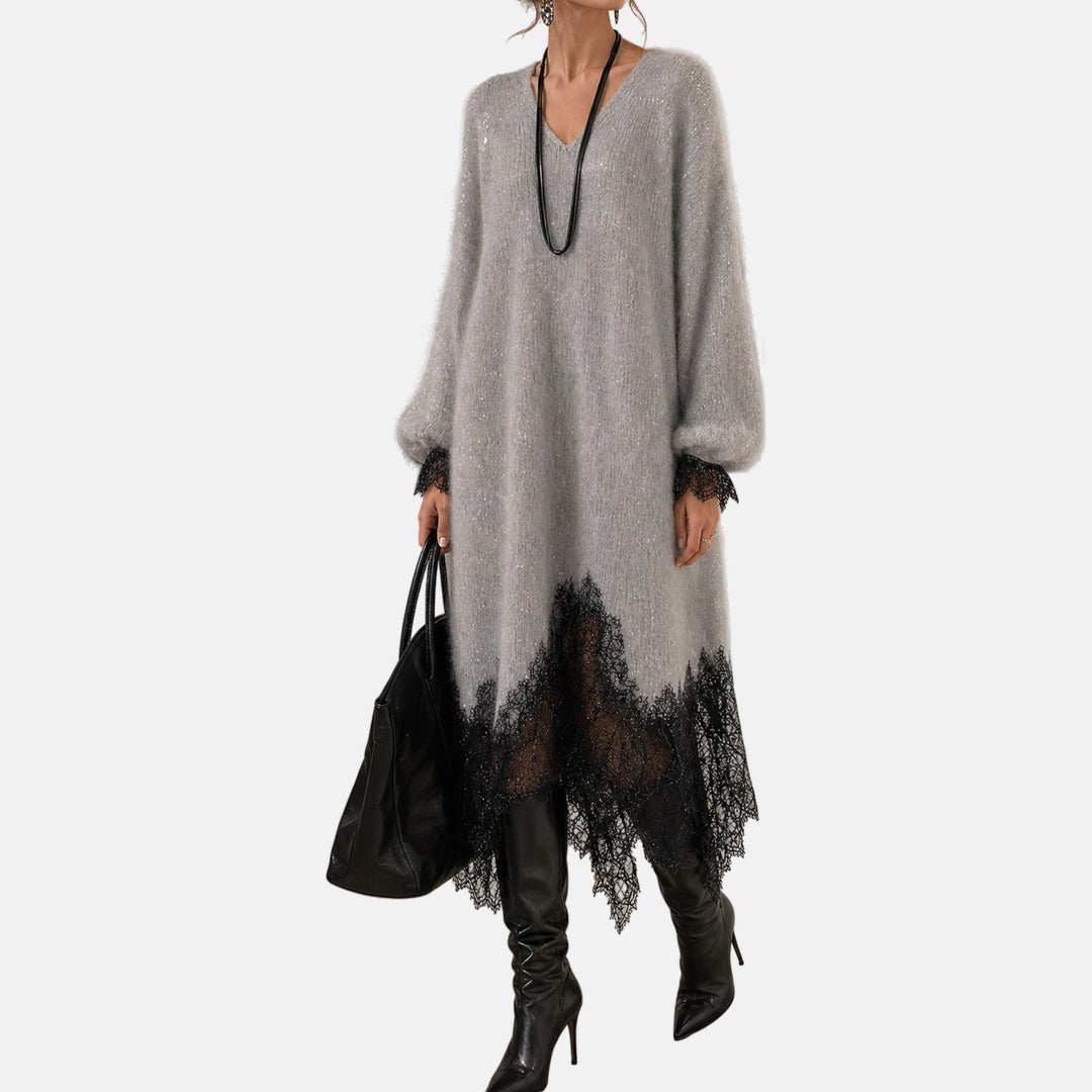 Mireille | Robe en maille pailletée