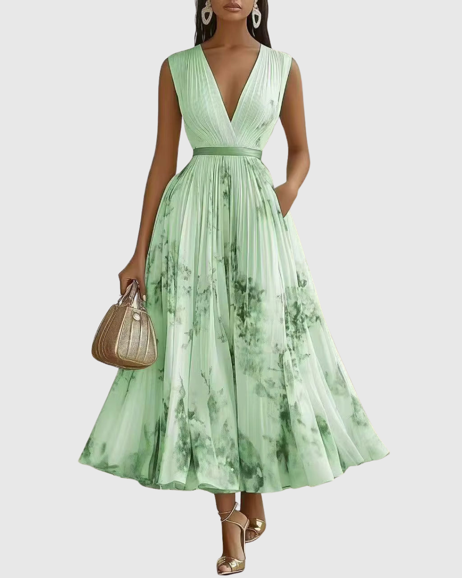 Rowella - Robe Maxi Plissée Élégante