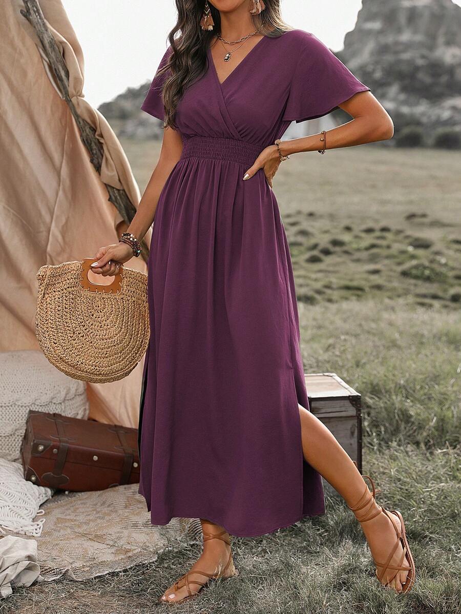 Odette | Robe Maxi à Fente Élégante