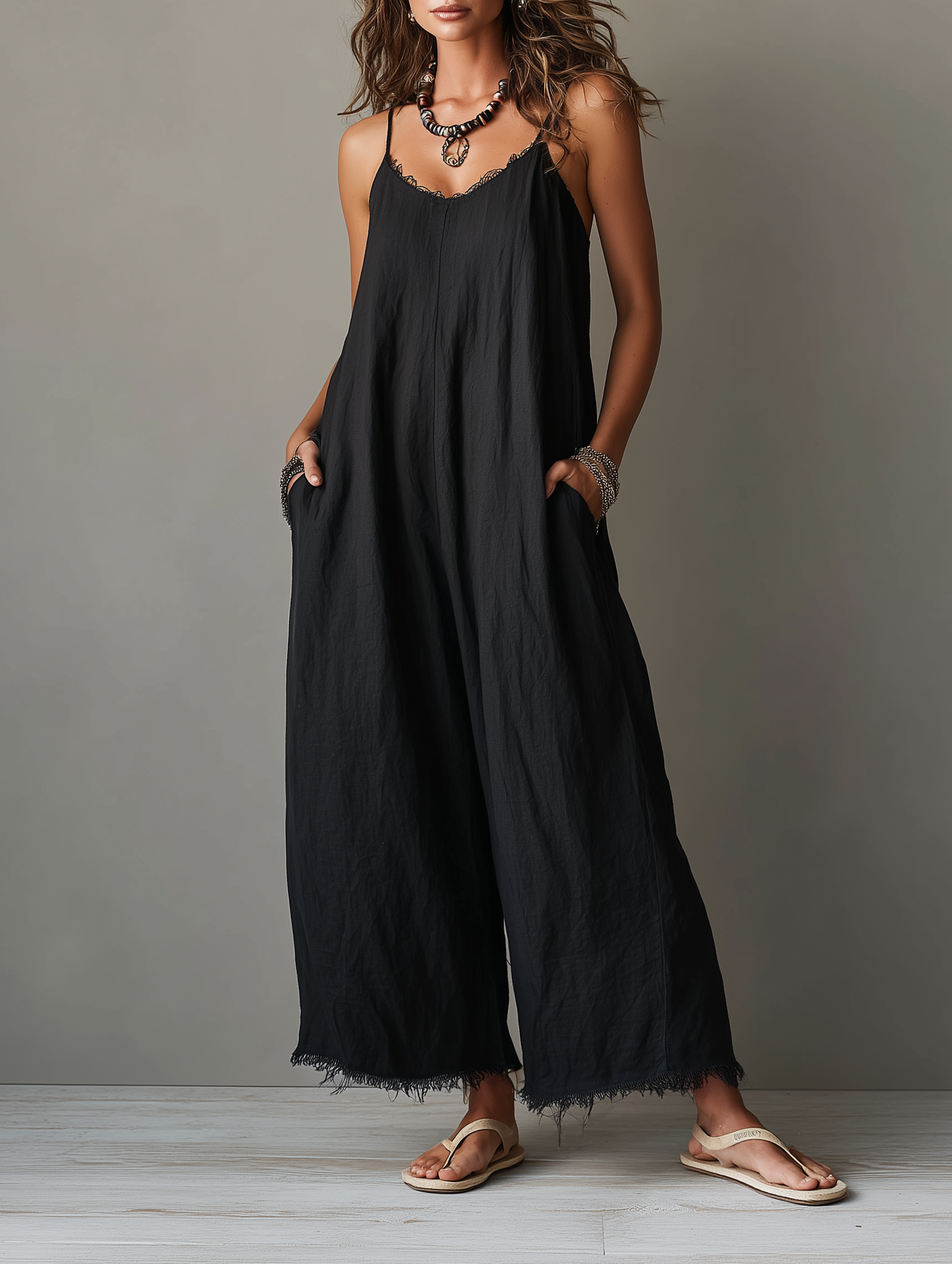 Pascale | Salopette Minimaliste en Lin pour Femme