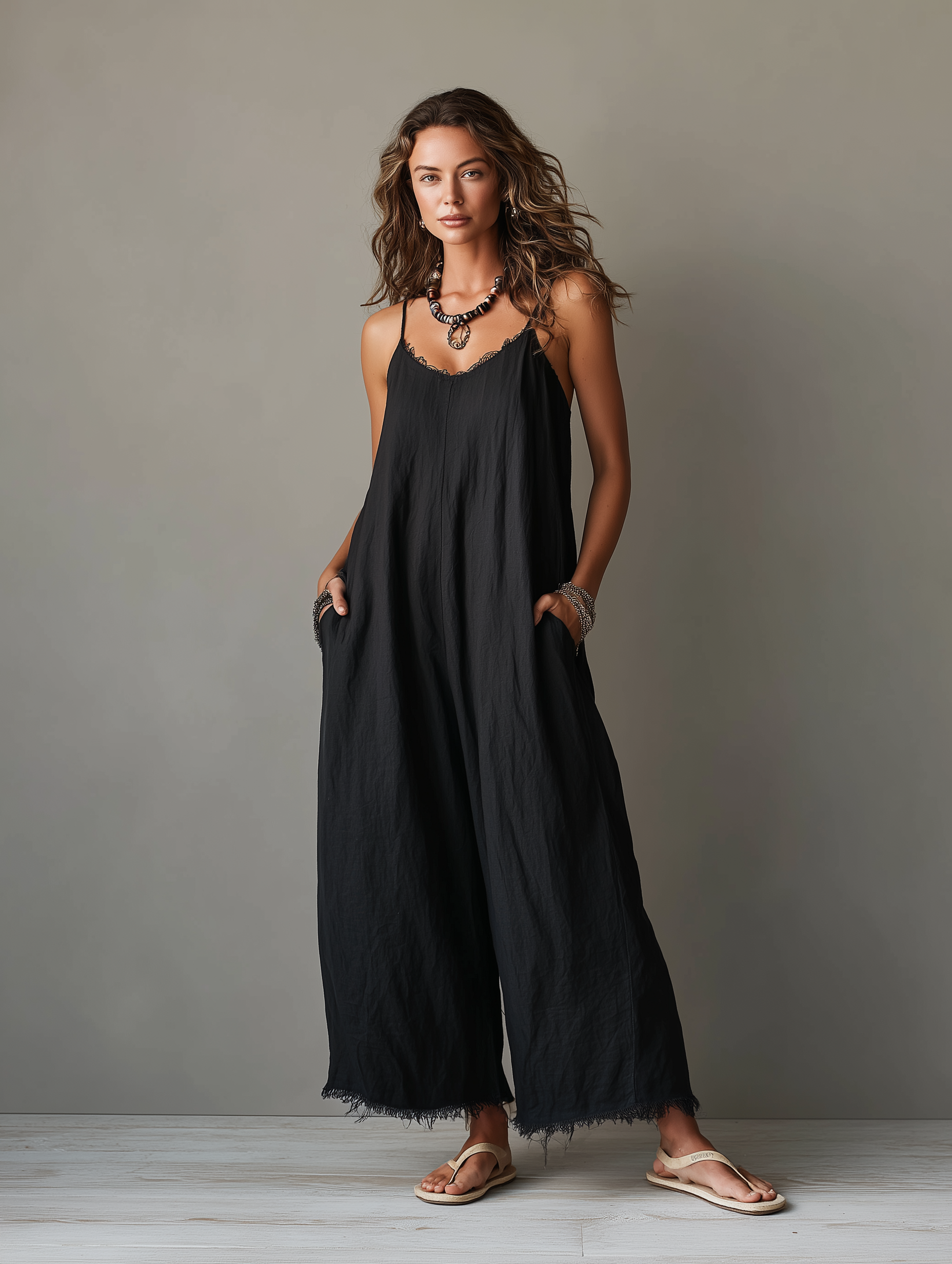 Pascale | Salopette Minimaliste en Lin pour Femme