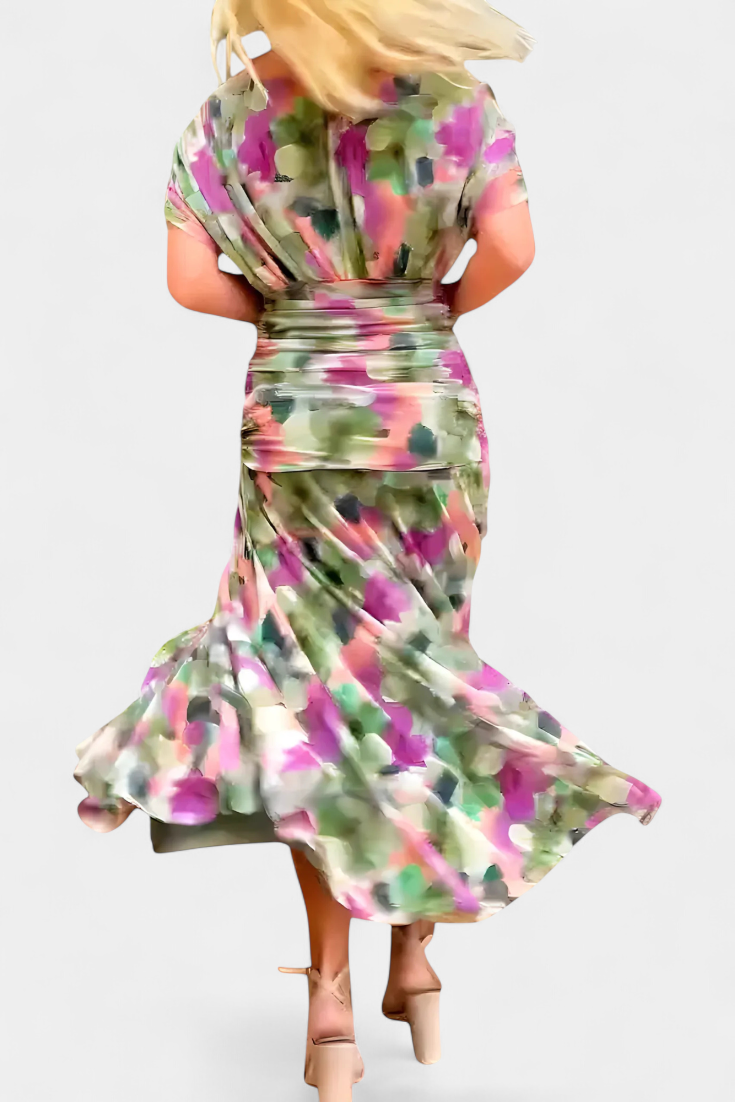 Freya - Robe Florale Viscose Évasée