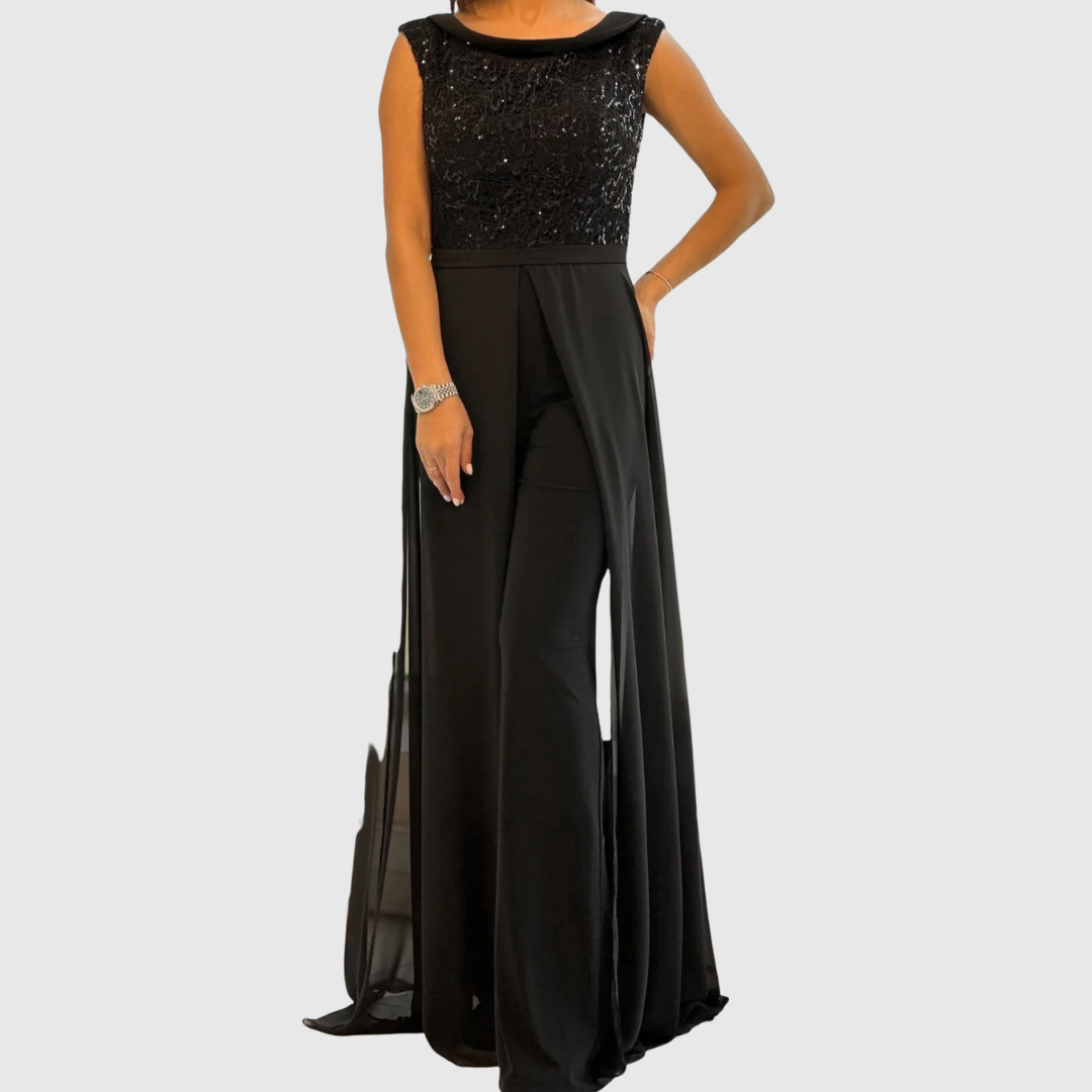 Zoraida Quinn | Robe Jumpsuit Sans Manches Élégante