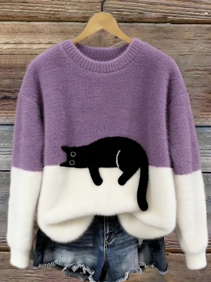 PCP | Pull Oversize Élégant avec Chat Armelle