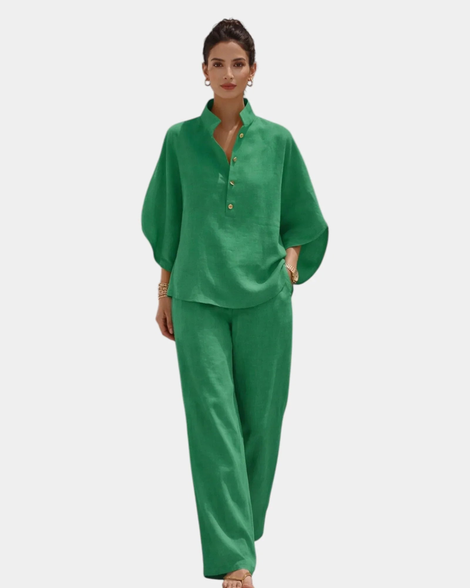 Brune |  Ensemble en coton en deux pièces