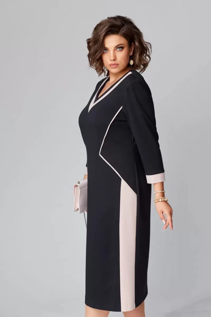 Fenna Grace | Robe Midi Élegante à Col V