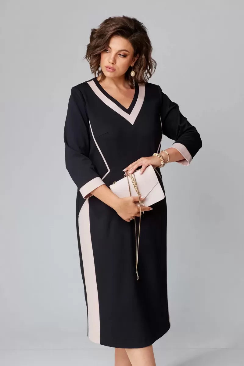 Fenna Grace | Robe Midi Élegante à Col V