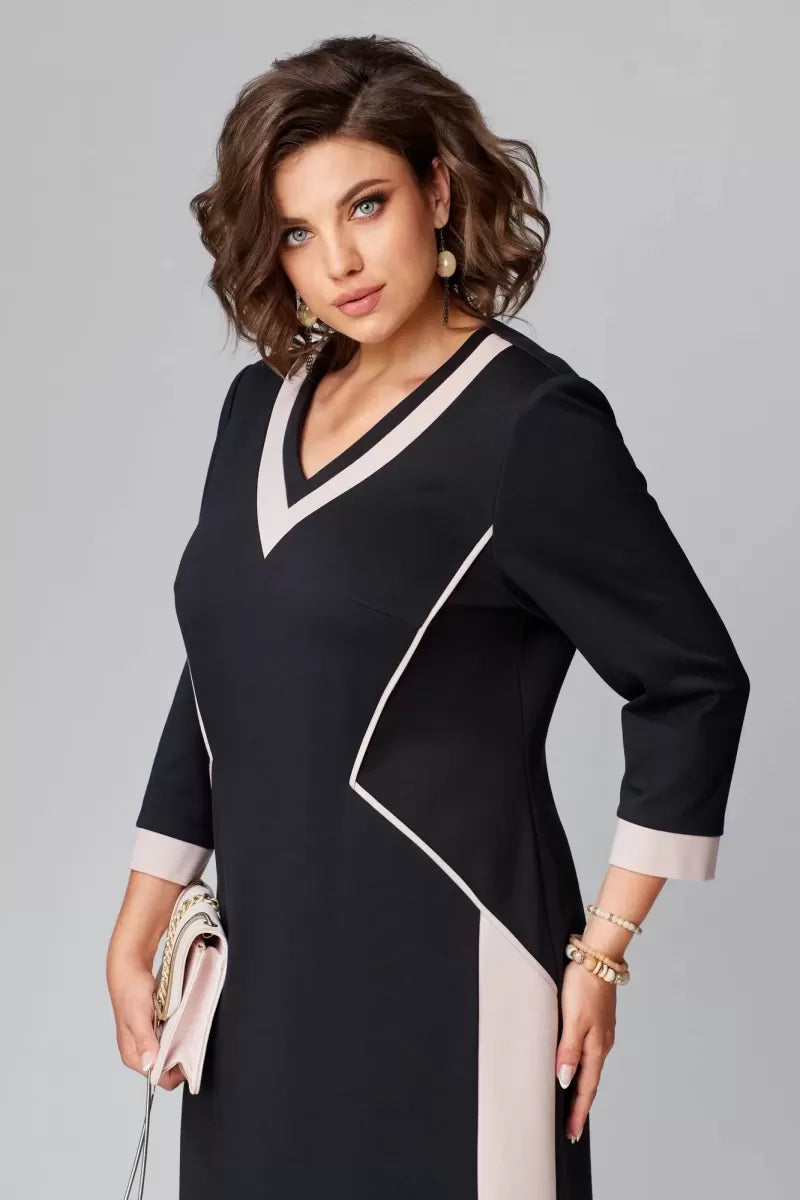 Fenna Grace | Robe Midi Élegante à Col V