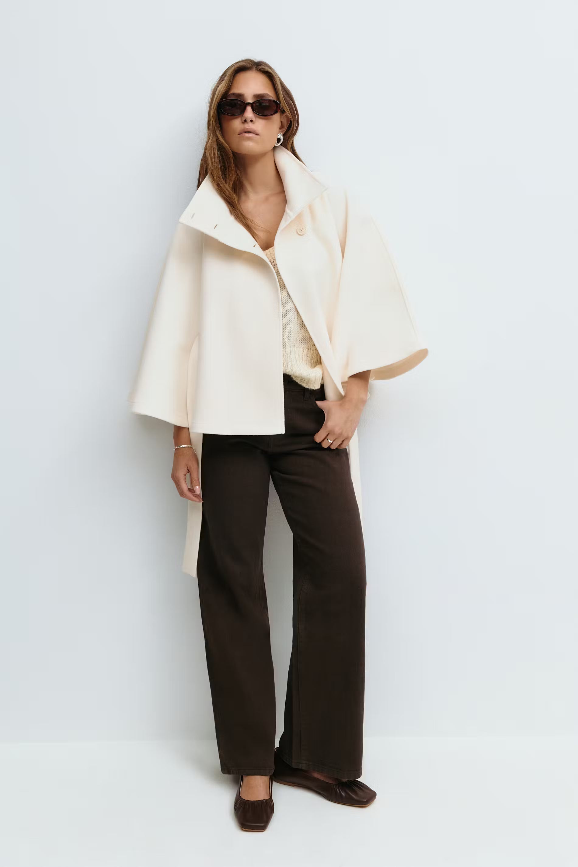 CAPE JACKET AVEC CEINTURE