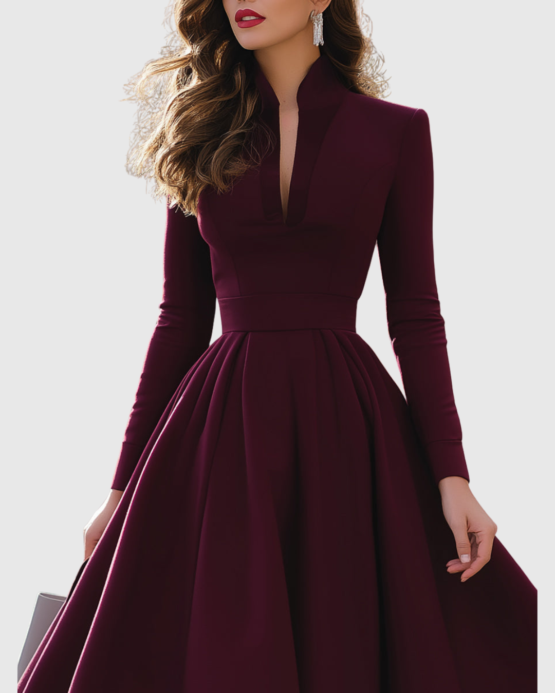 Avelina - Robe Midi à Col V