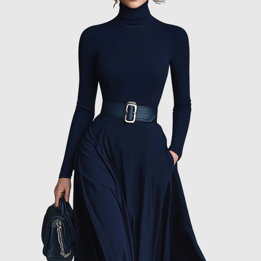 Corliss - Robe Maxi à Col Montant