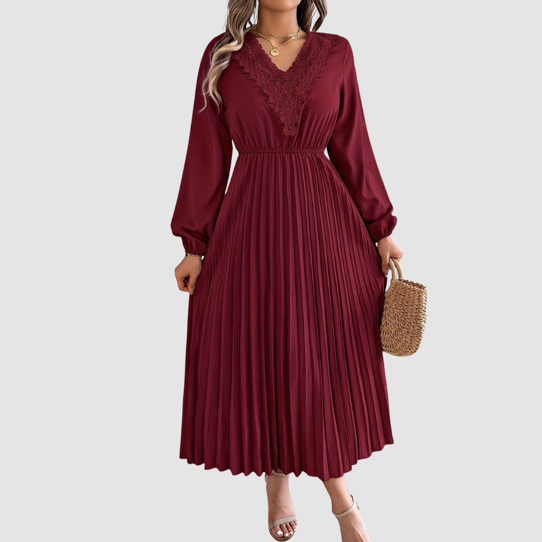 Rosalind Quinn | Robe A-Line en Dentelle à Col V