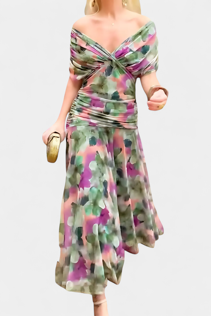 Freya - Robe Florale Viscose Évasée