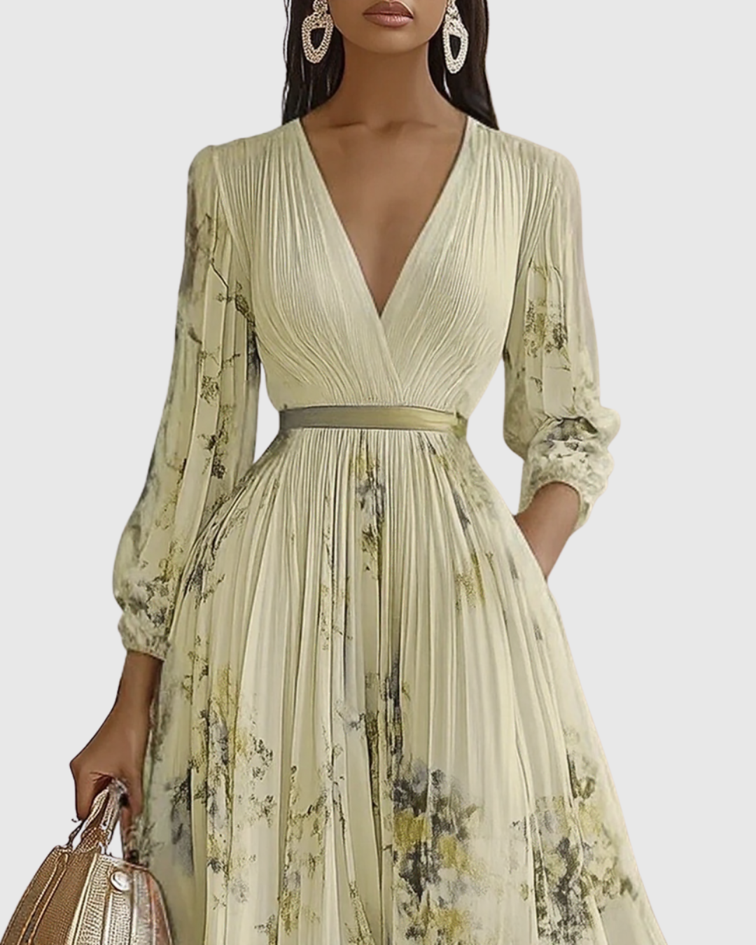 Rowella - Robe Maxi Plissée Élégante