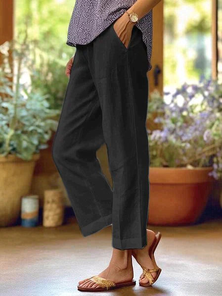 Dolce – Pantalon d'Été Fluide Aspect Lin