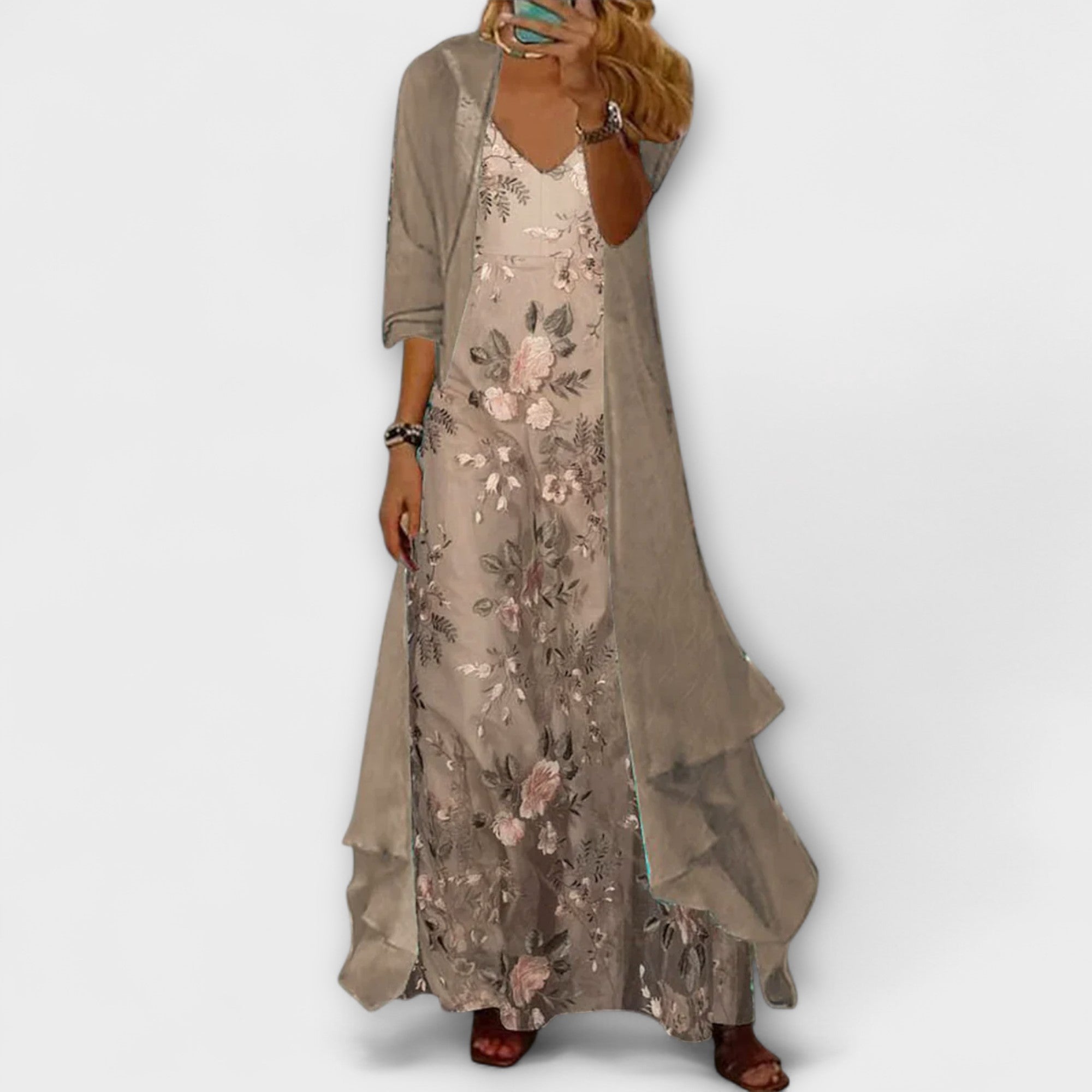 Bryleigh | Ensemble de Robe Maxi Élégante en Deux Pièces