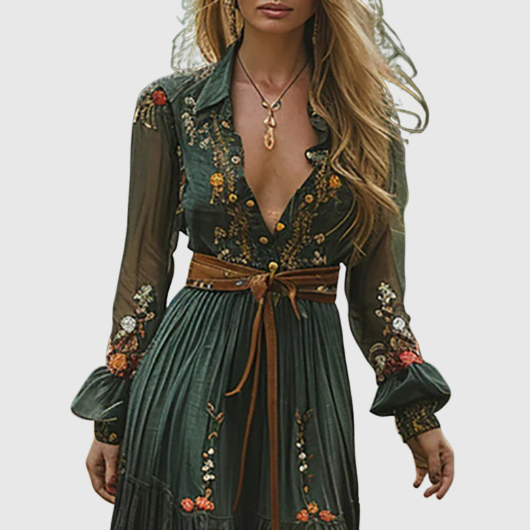 Alina Soleil - Robe Maxi Bohème Romantique