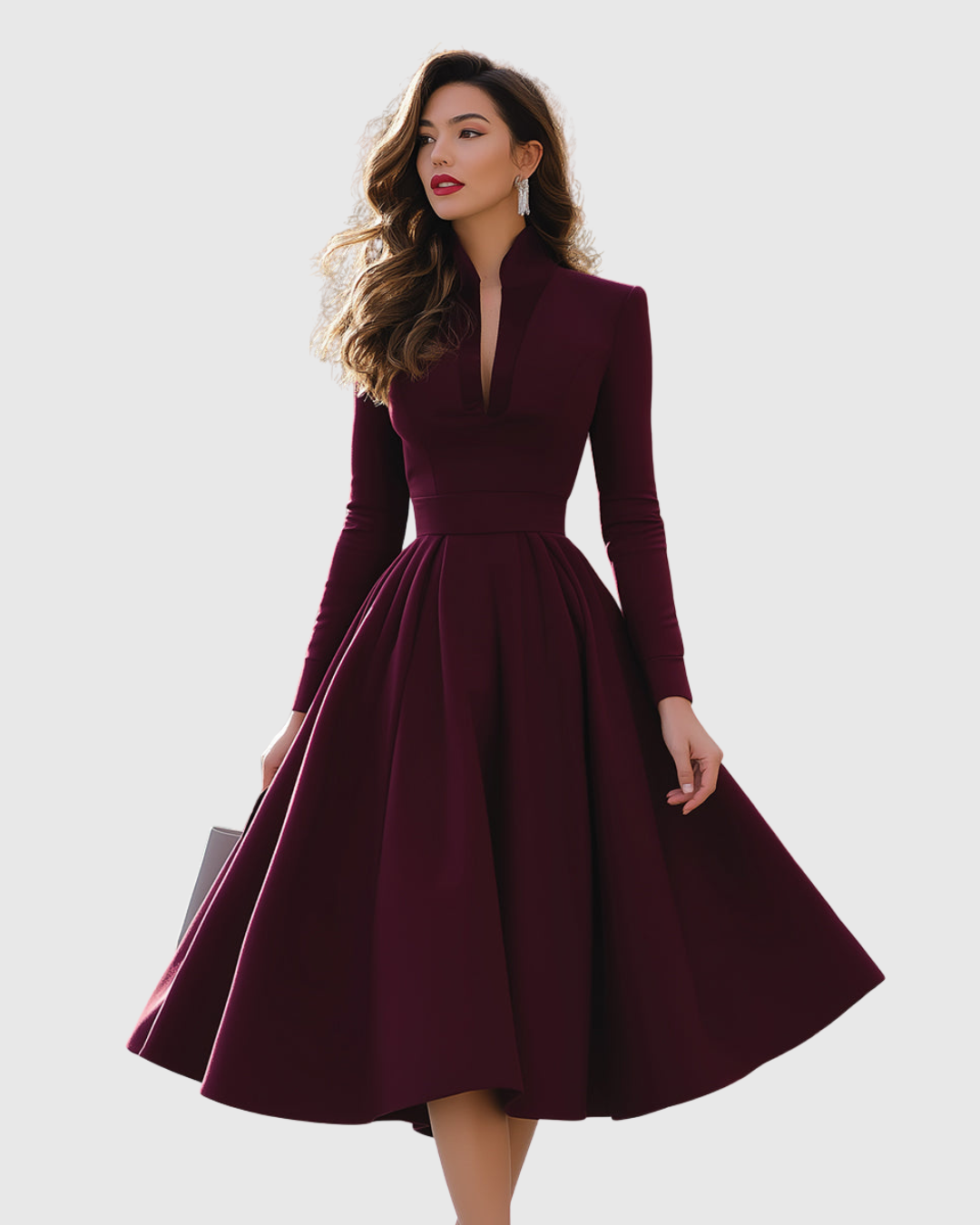 Avelina - Robe Midi à Col V
