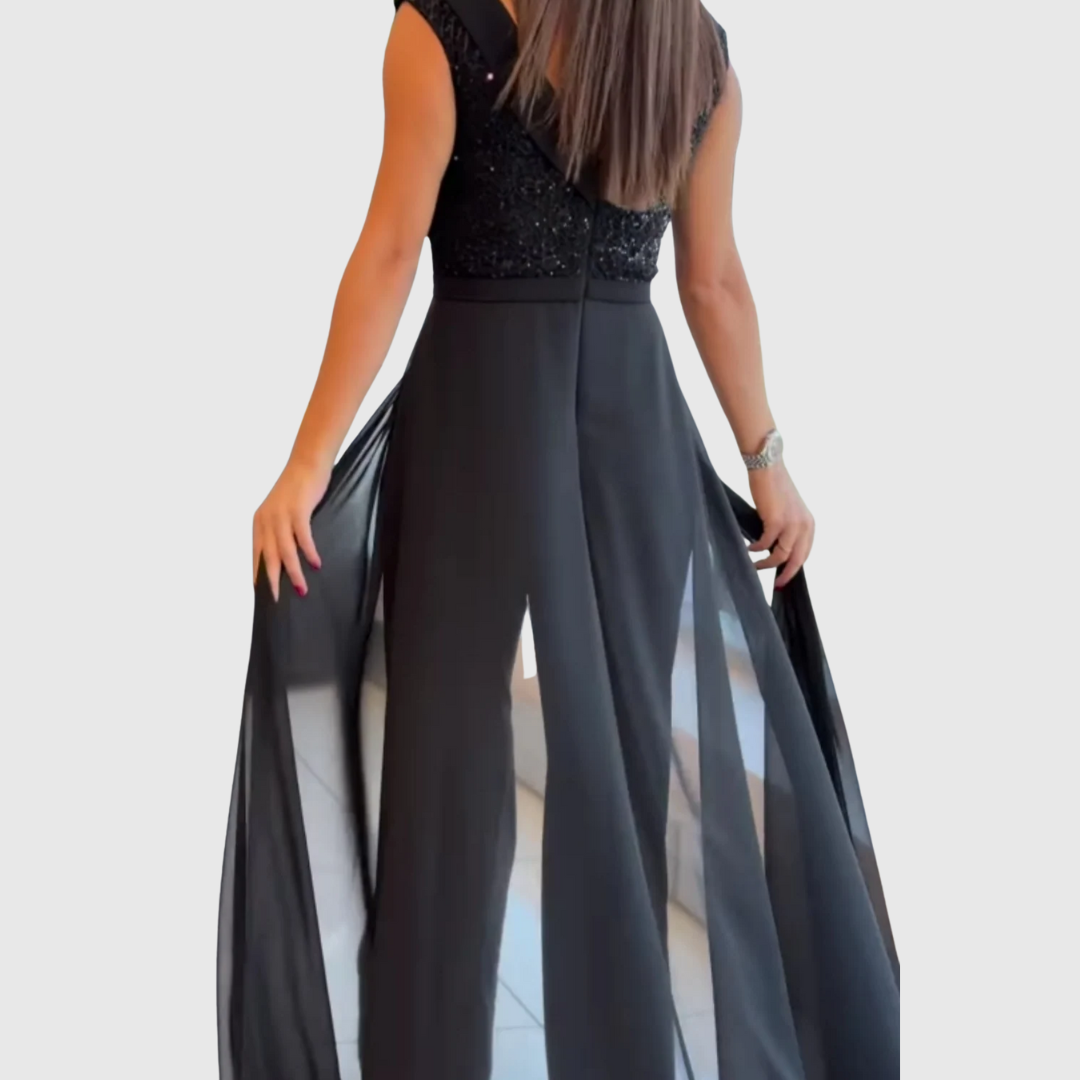 Zoraida Quinn | Robe Jumpsuit Sans Manches Élégante