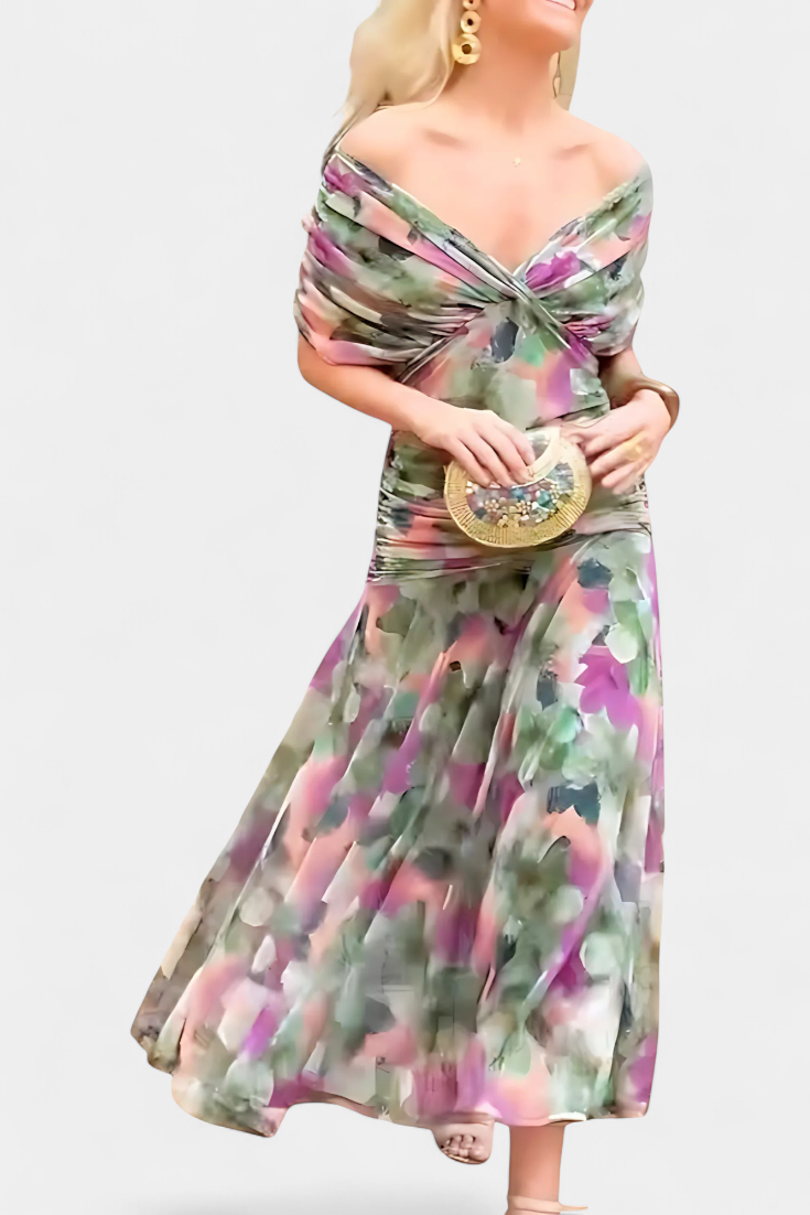 Freya - Robe Florale Viscose Évasée