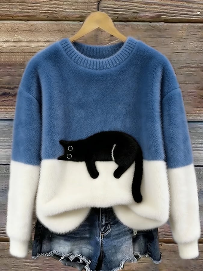 PCP | Pull Oversize Élégant avec Chat Armelle