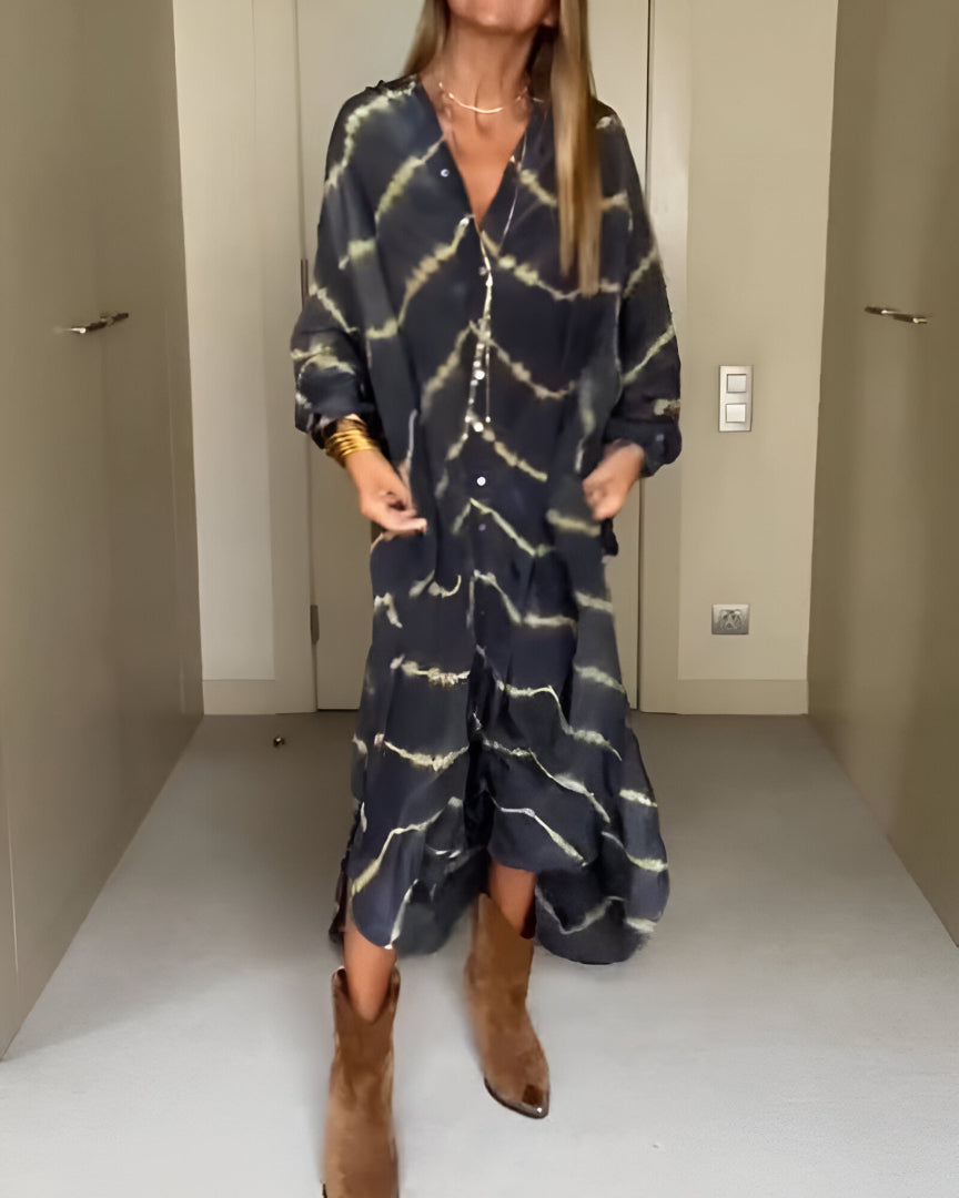 Julia™ | Robe Maxi Bohème Rayée