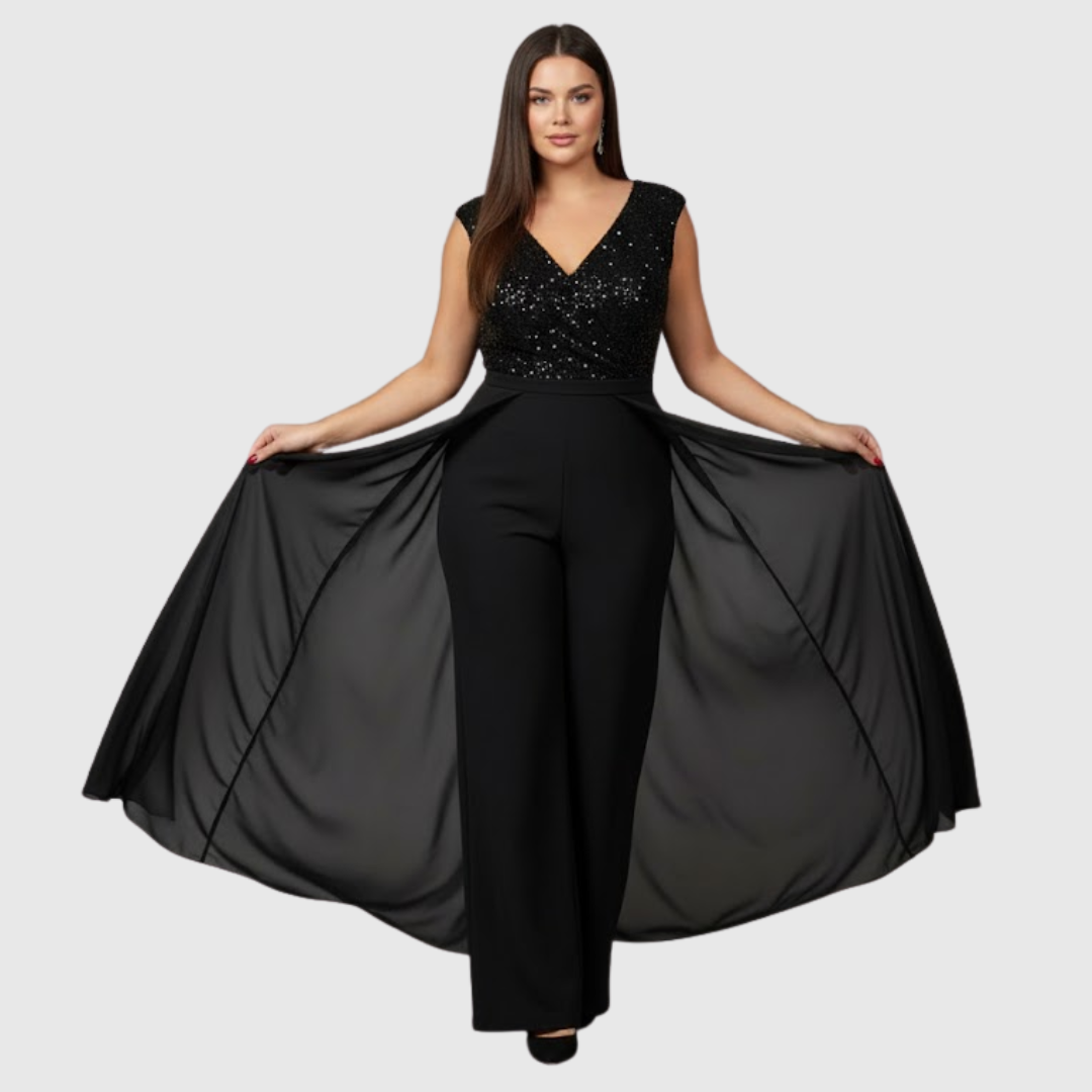 Zoraida Quinn | Robe Jumpsuit Sans Manches Élégante