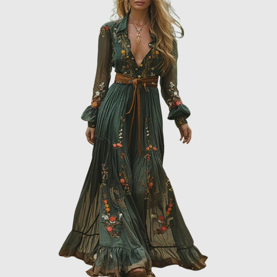 Alina Soleil - Robe Maxi Bohème Romantique