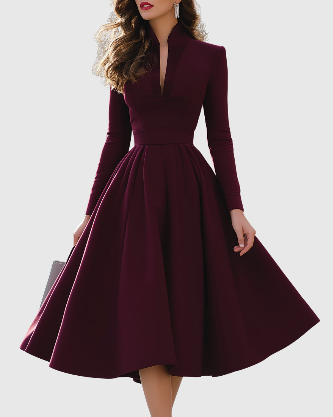 Avelina - Robe Midi à Col V