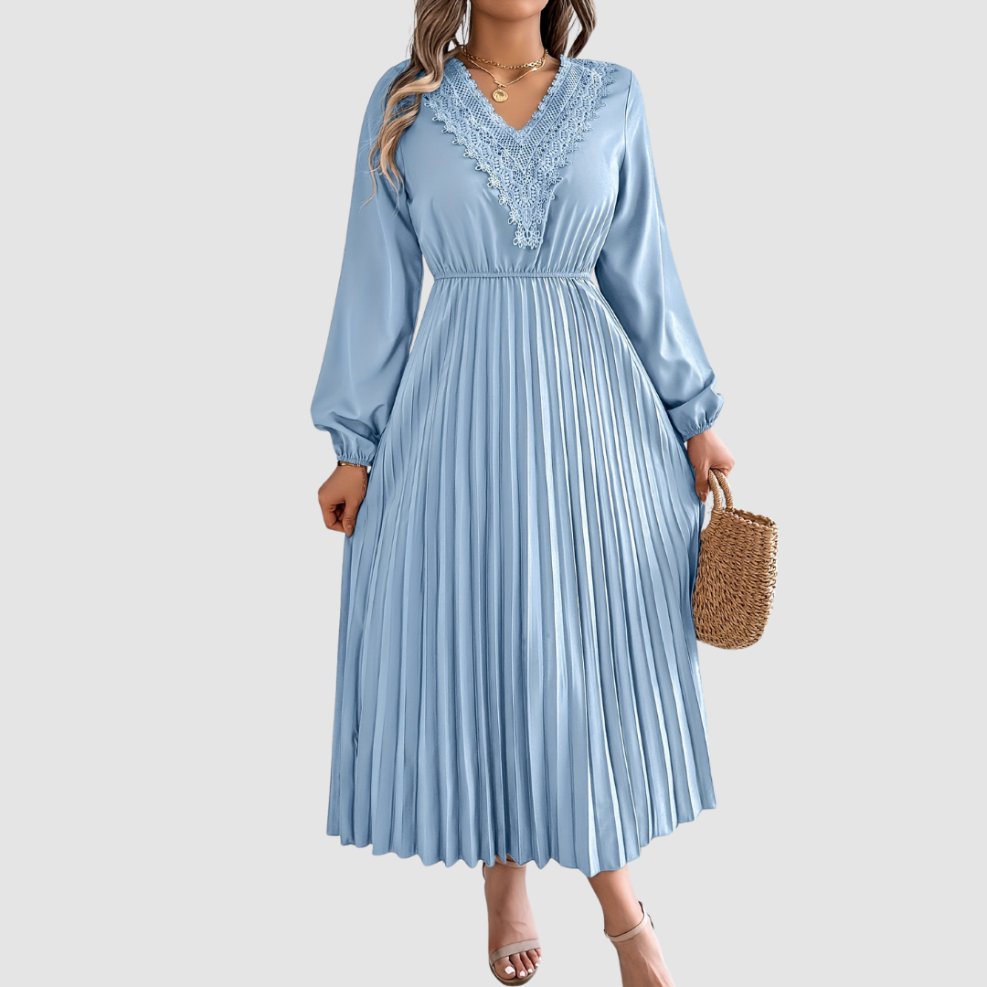 Rosalind Quinn | Robe A-Line en Dentelle à Col V