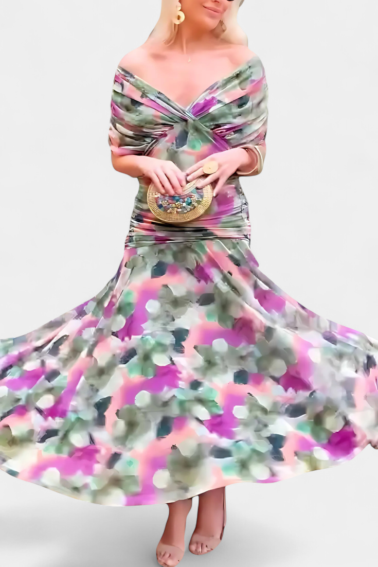 Freya - Robe Florale Viscose Évasée