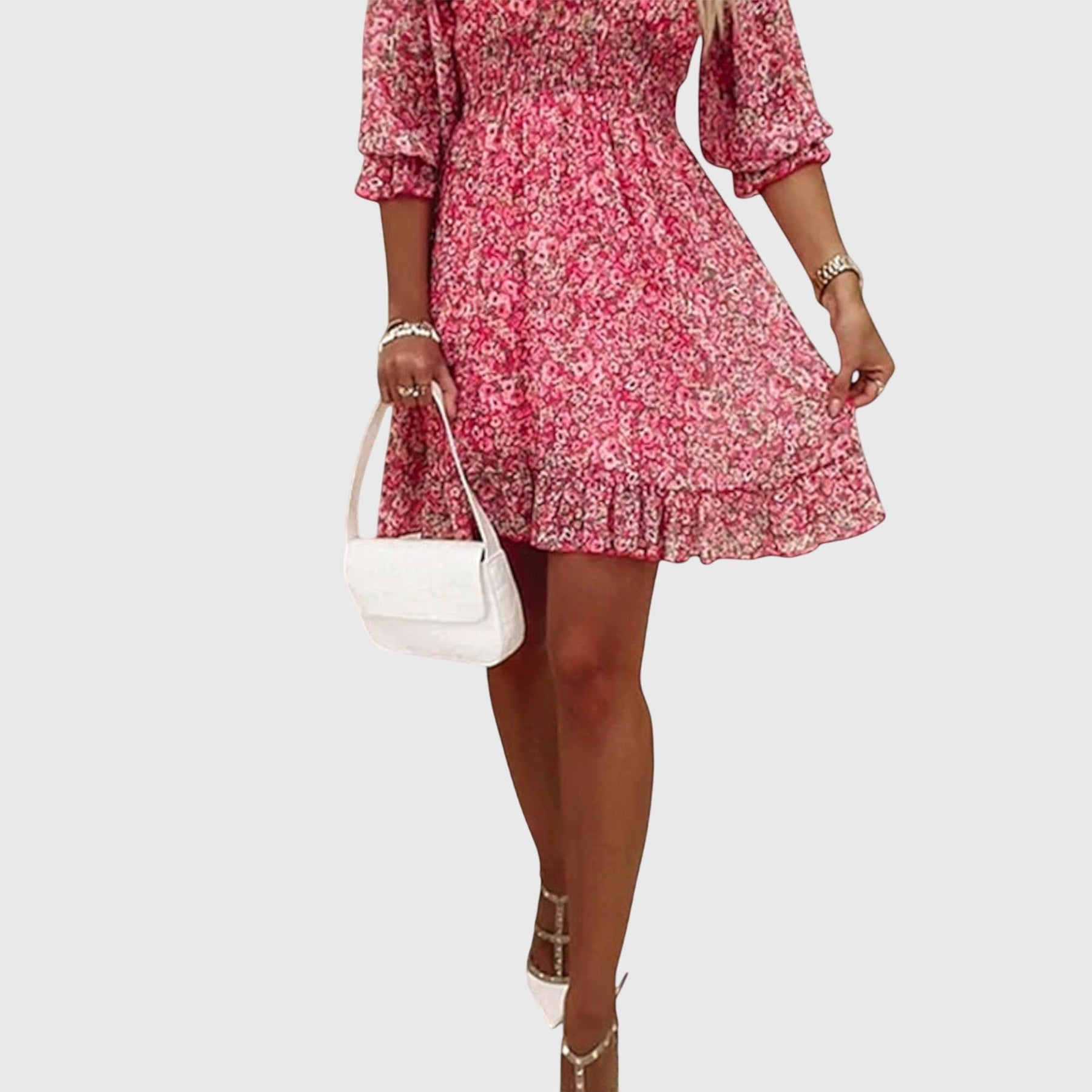 Elisa™ | Robe à manches bouffantes florales