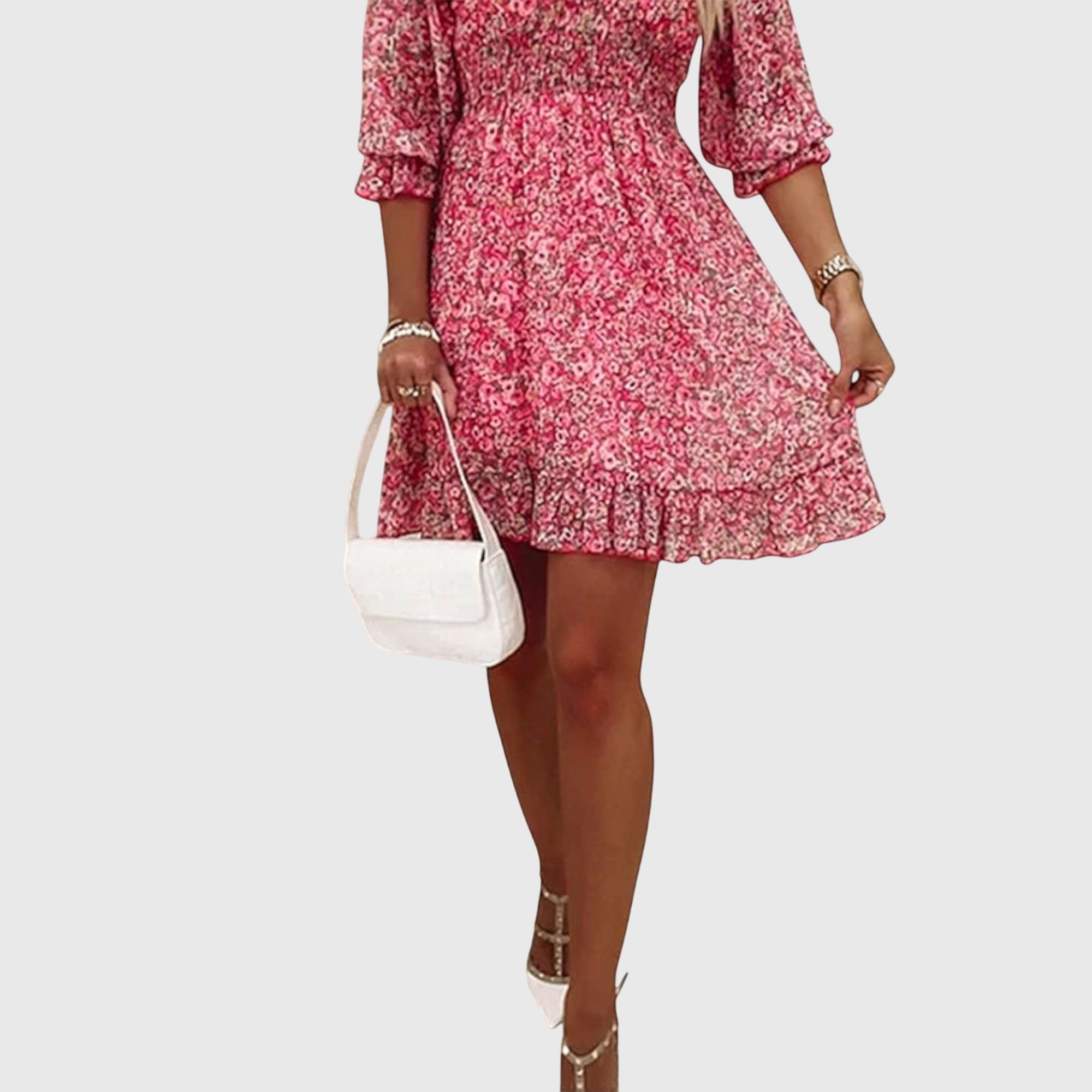 Elisa™ | Robe à manches bouffantes florales