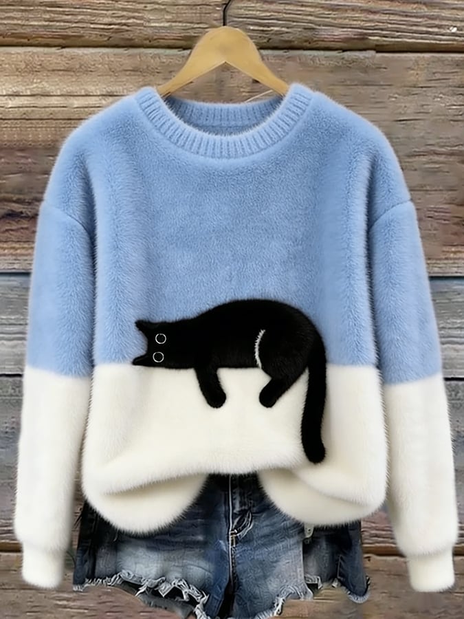 PCP | Pull Oversize Élégant avec Chat Armelle