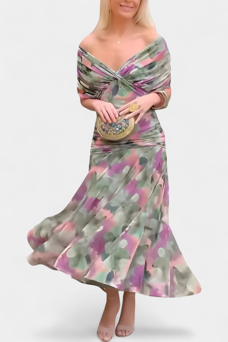 Freya - Robe Florale Viscose Évasée