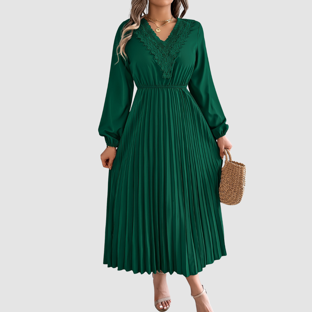 Rosalind Quinn | Robe A-Line en Dentelle à Col V