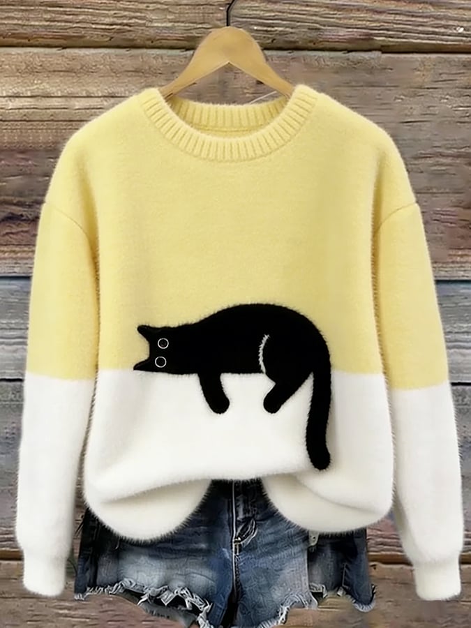 PCP | Pull Oversize Élégant avec Chat Armelle