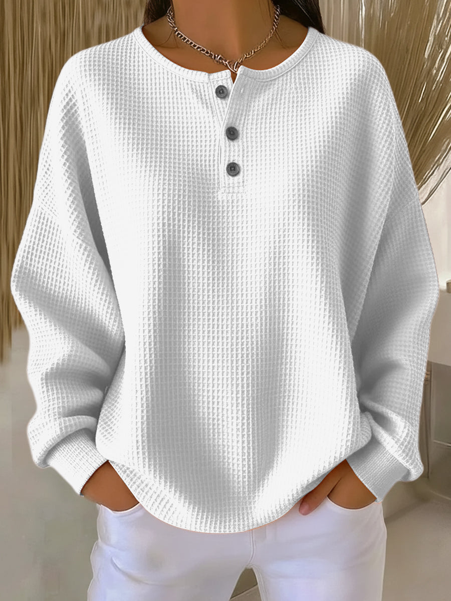 Milagros | Sweat-shirt Henley Gofré