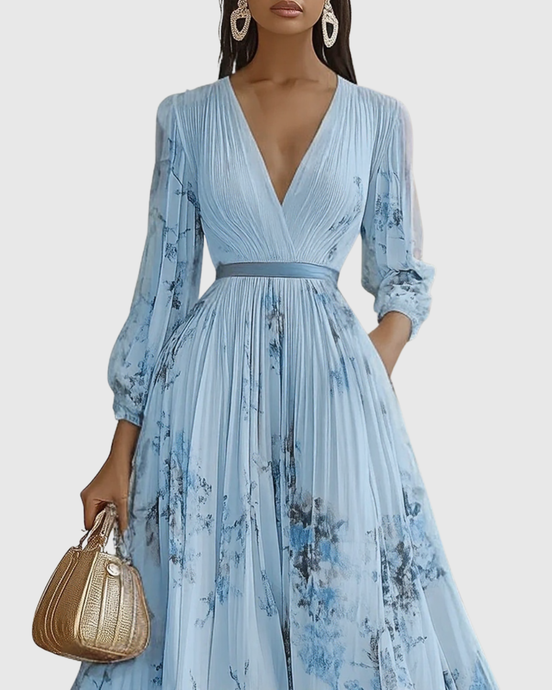 Rowella - Robe Maxi Plissée Élégante