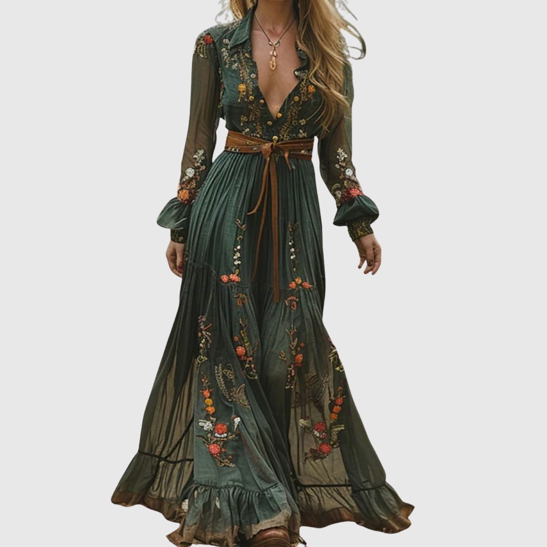 Alina Soleil - Robe Maxi Bohème Romantique