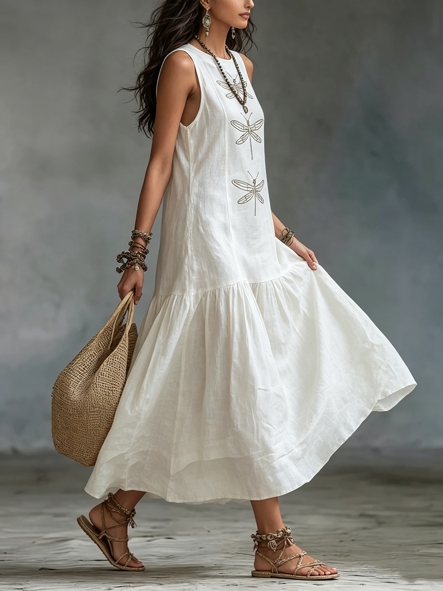 Libellule - Robe Maxi Sans Manches